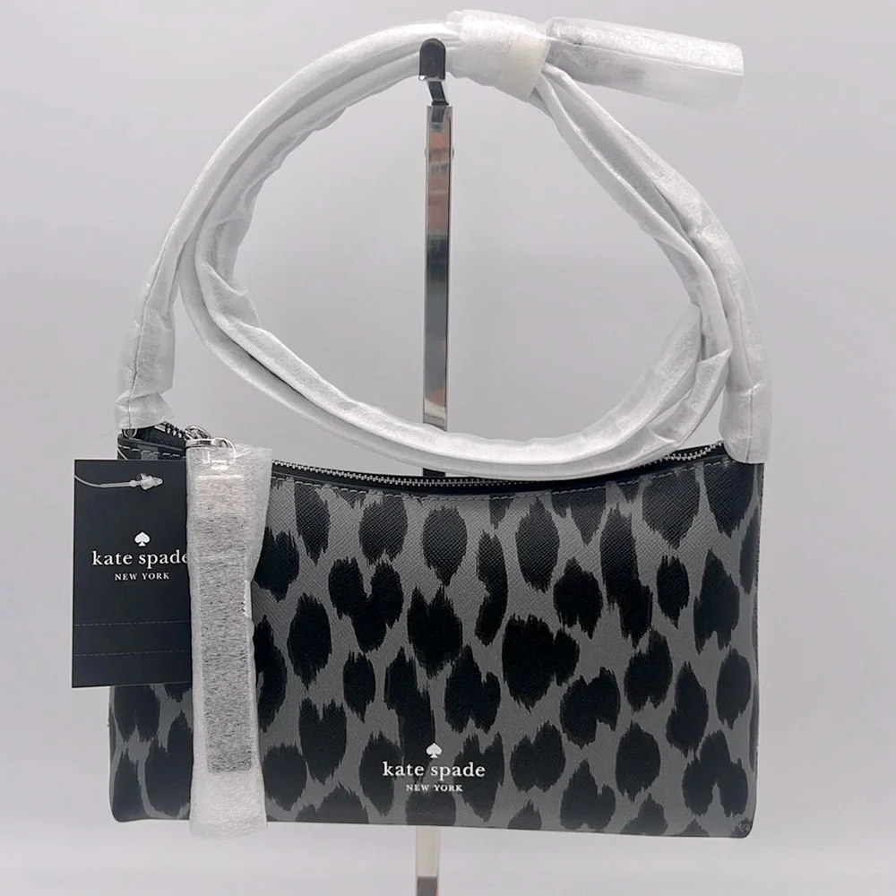 Kate Spade Sadie Crossbody Spotted Animal Print Grey/Multi